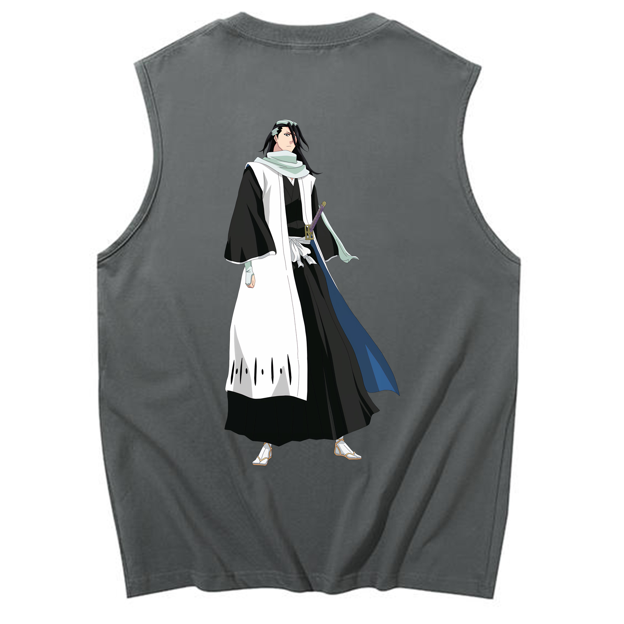 （画像用） ブリーチ くちき びゃくや BLEACH Kuchiki Byakuya コットン100％タンクトップ（背面プリント）